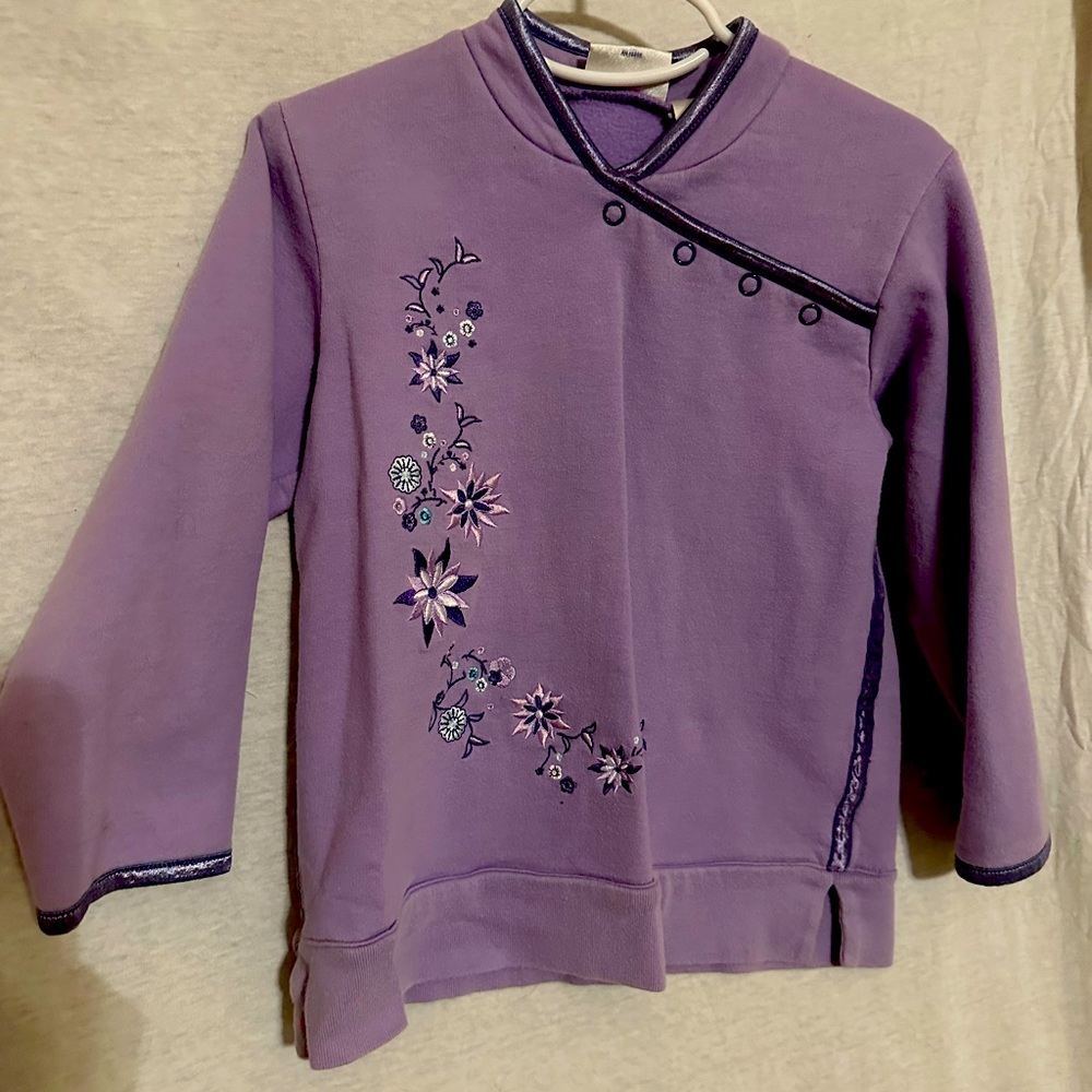 N-kids girls size 5-6 purple sweater